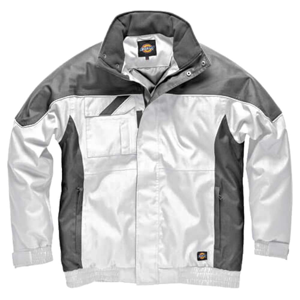 Image of Dickies Mens Industry Winter Waterproof Jacket White / Grey XL