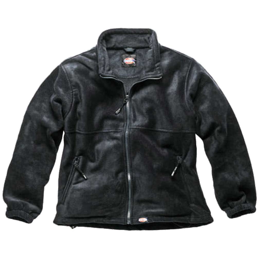 Dickies Ladies Fleece Jacket Black Size 12
