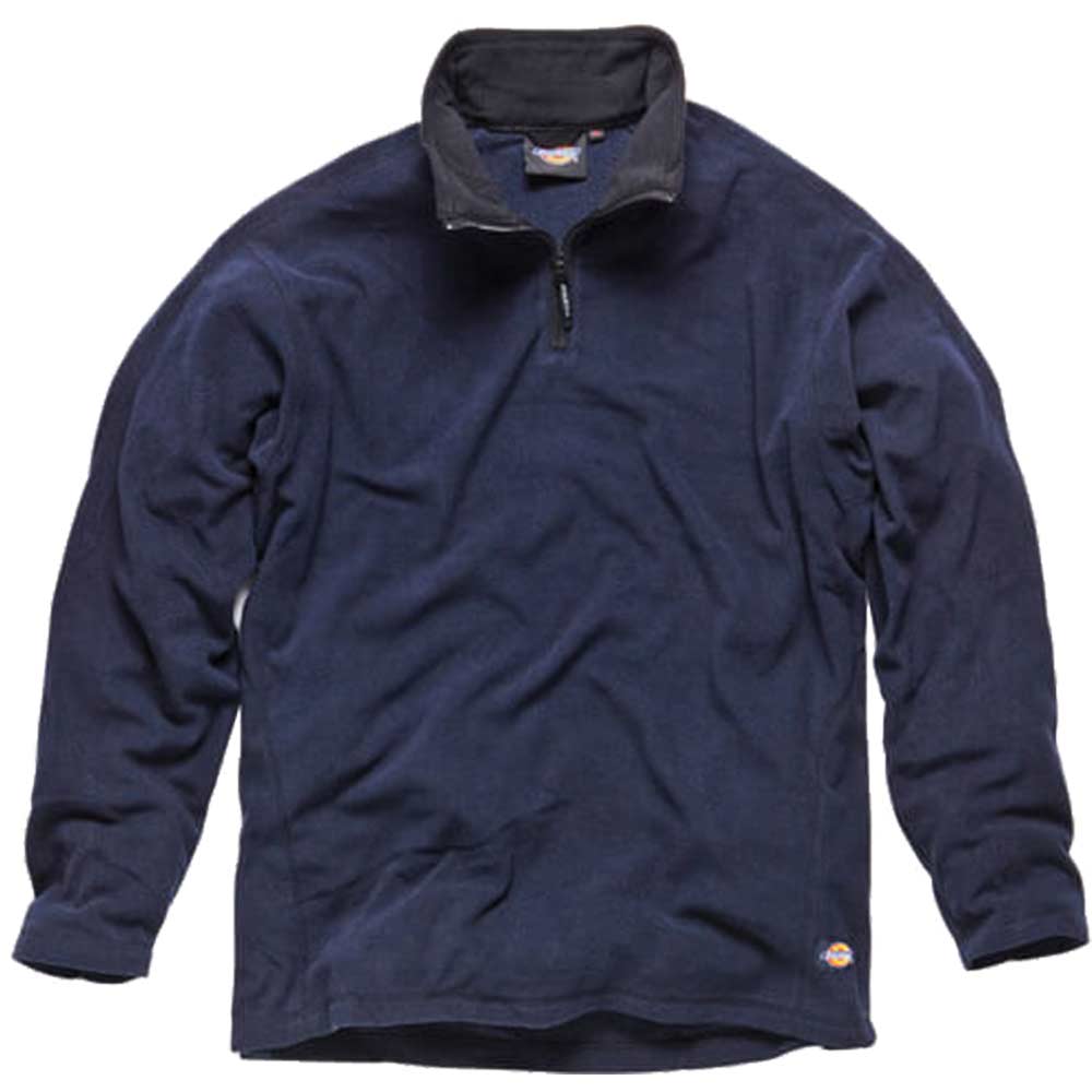 Dickies Mens Microfleece Pullover Navy Blue 2XL