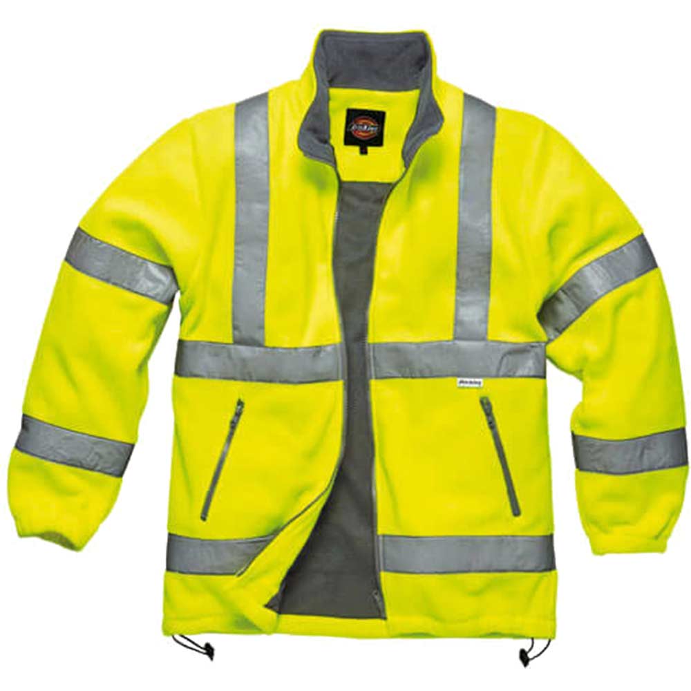 Dickies High Vis Safety Lined Fleece EN471 Class 3 Yellow XL