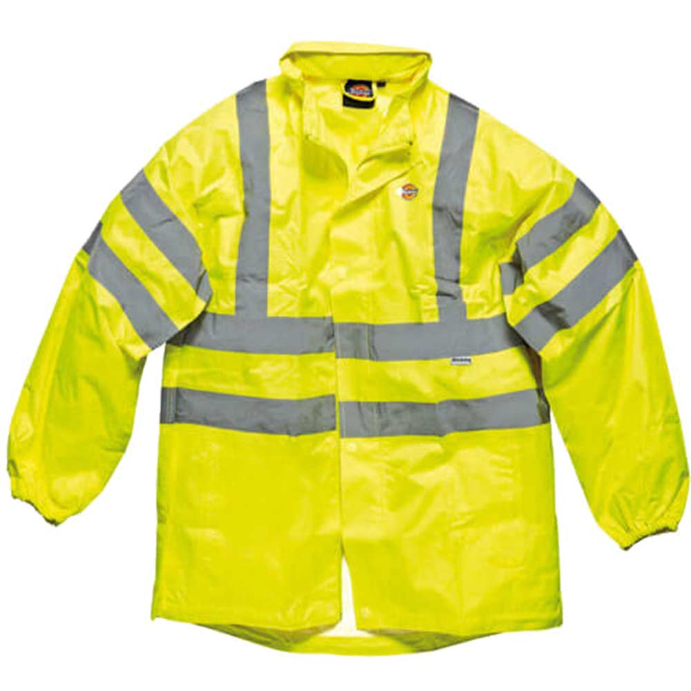 Dickies High Vis Lighweight Waterproof Jacket Yellow 2XL