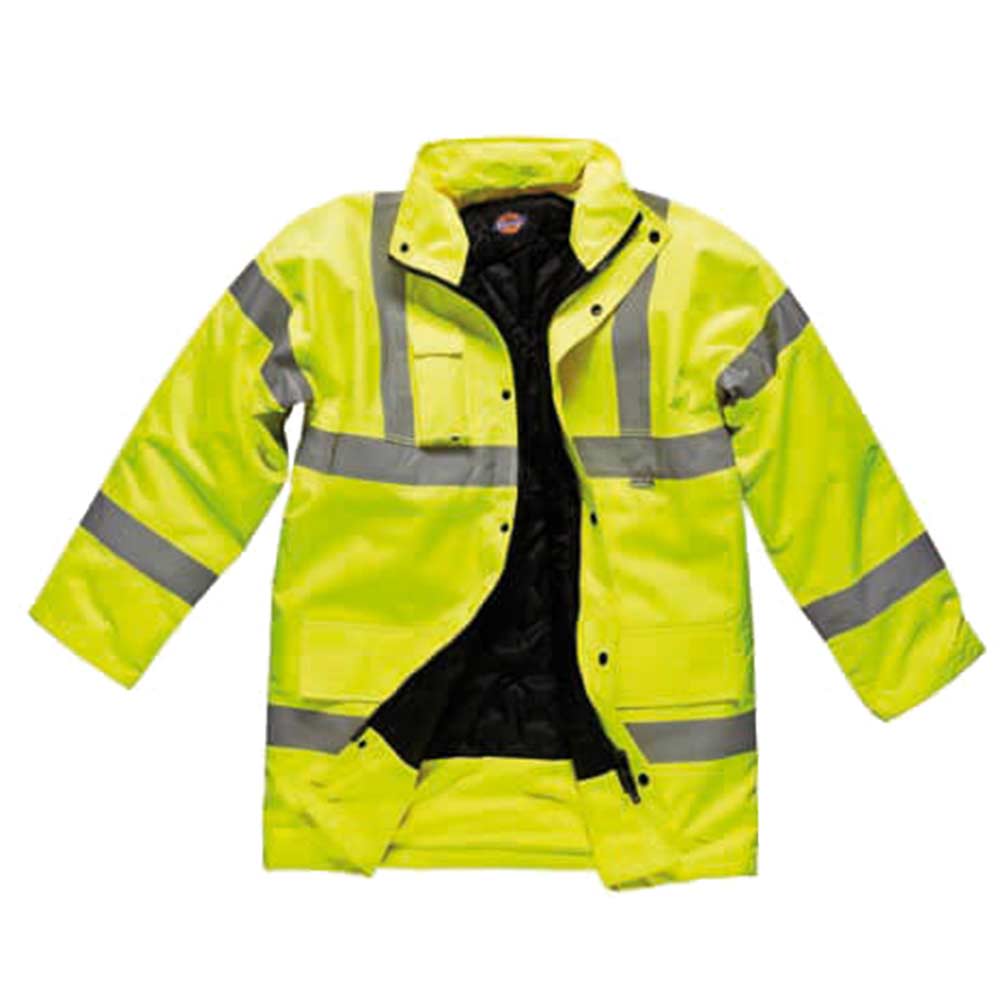 Image of Dickies High Vis Motorway Safety Jacket Orange Small