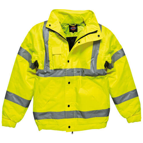 Dickies High Vis Safety Bomber Jacket EN471 Class 3 Yellow Small