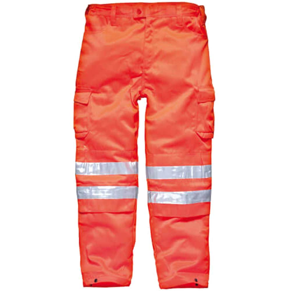 Image of Dickies High Vis GO/RT Polycotton Safety Trousers Orange Small
