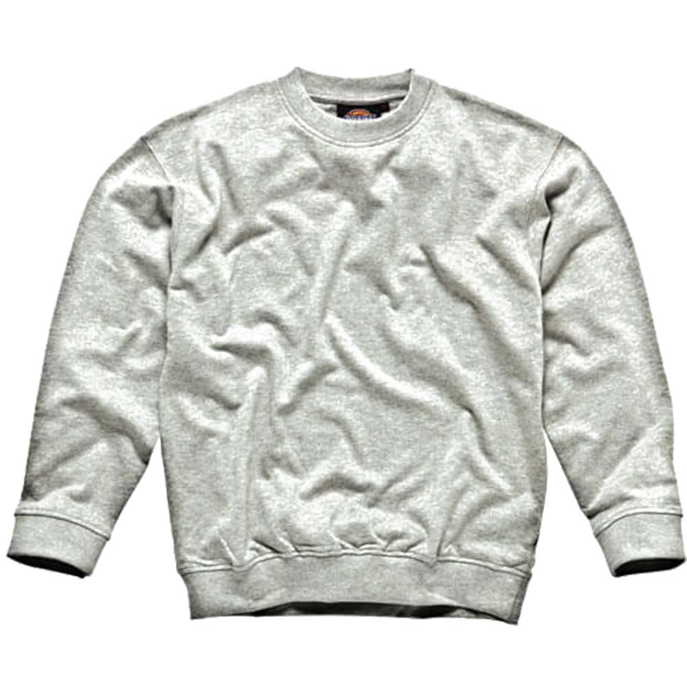 Image of Dickies Mens Crew Neck Sweatshirt Mid Grey Small