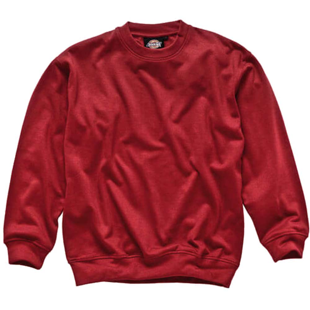 Image of Dickies Mens Crew Neck Sweatshirt Red Small