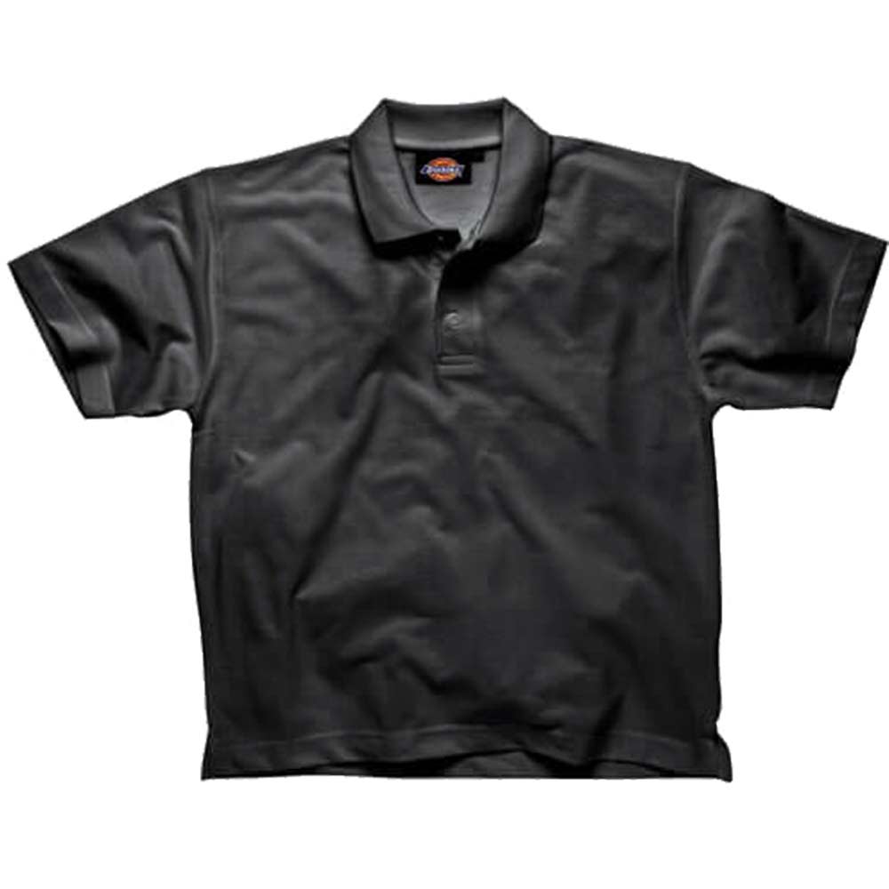 Image of Dickies Mens Short Sleeve Polo Shirt Black Small