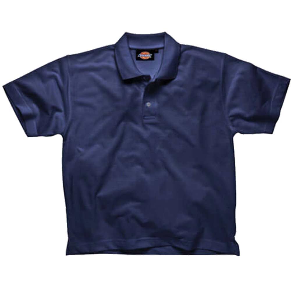 Dickies Mens Short Sleeve Polo Shirt Navy Blue 4XL