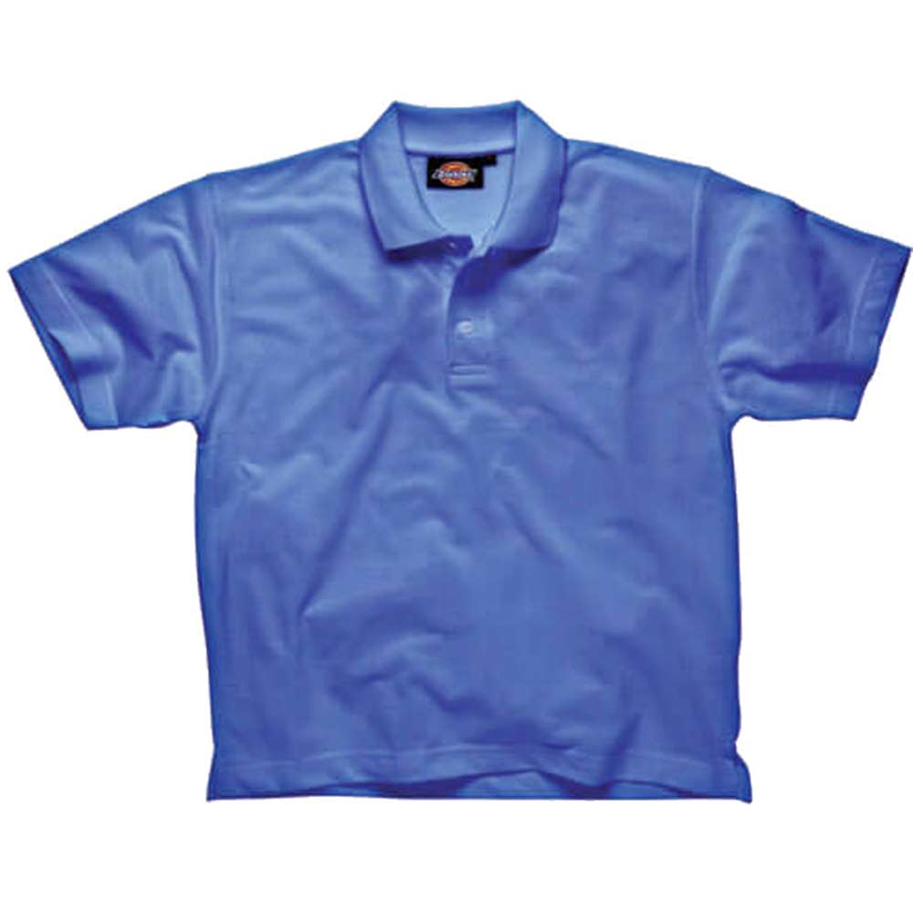 Dickies Mens Short Sleeve Polo Shirt Royal Blue Small