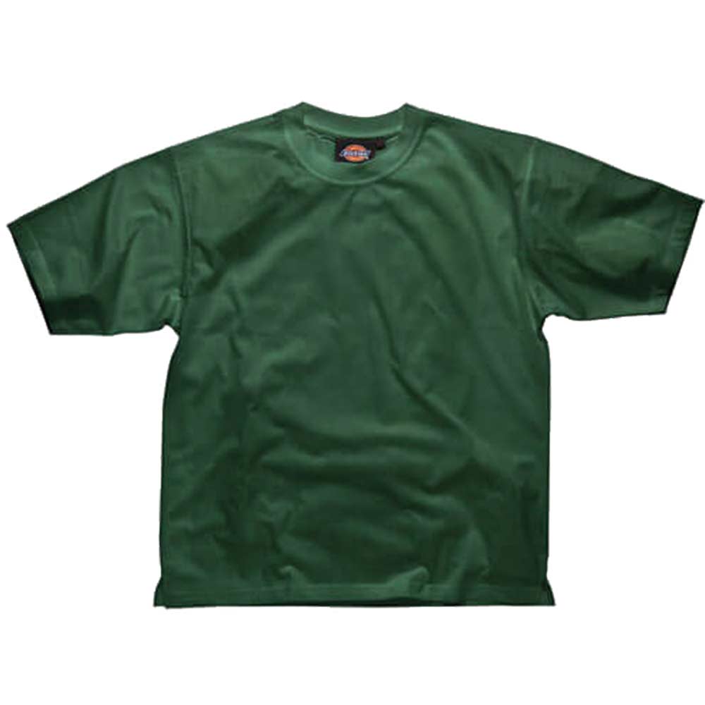 Image of Dickies Mens Crew Neck Cotton T Shirt Bottle Green Small