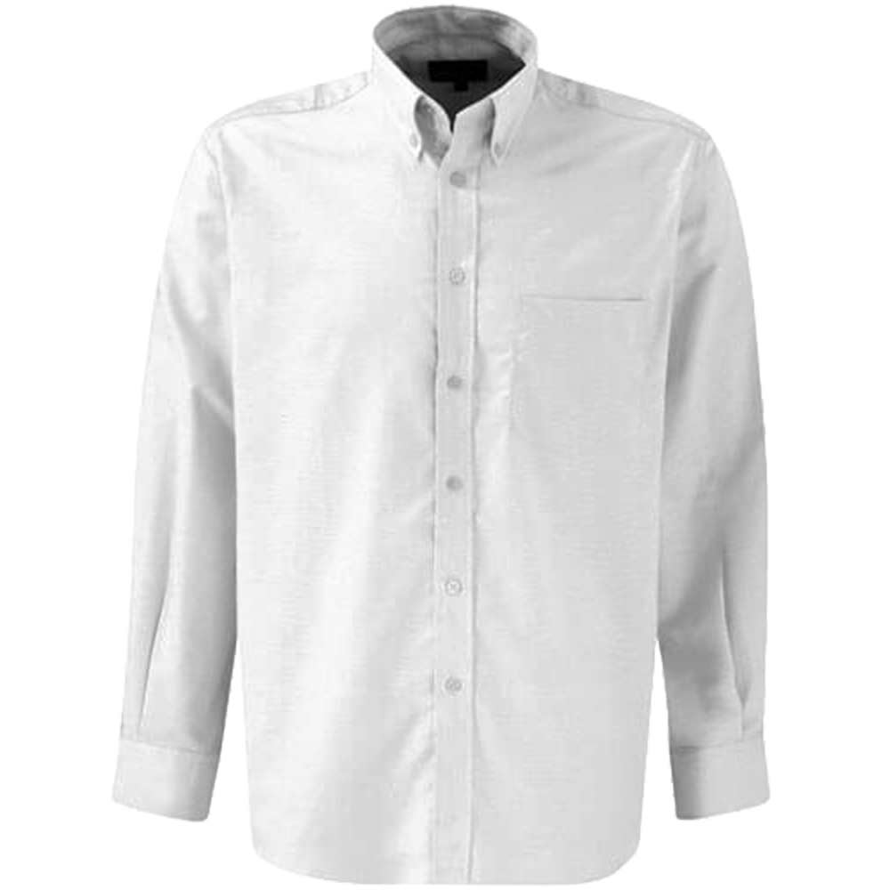 Dickies Mens Oxford Weave Shirt Long Sleeve White 15" Collar