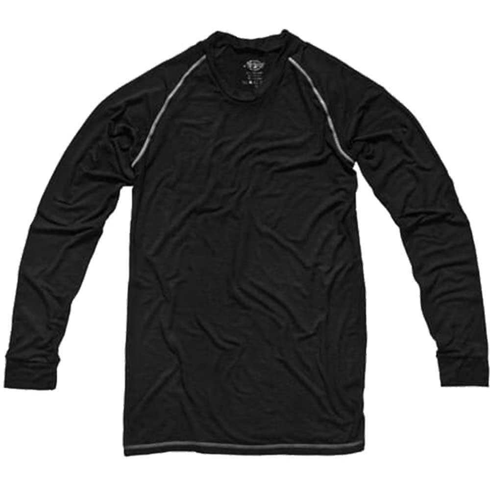 Image of Dickies Mens Long Sleeve Base Layer Vest Black Small