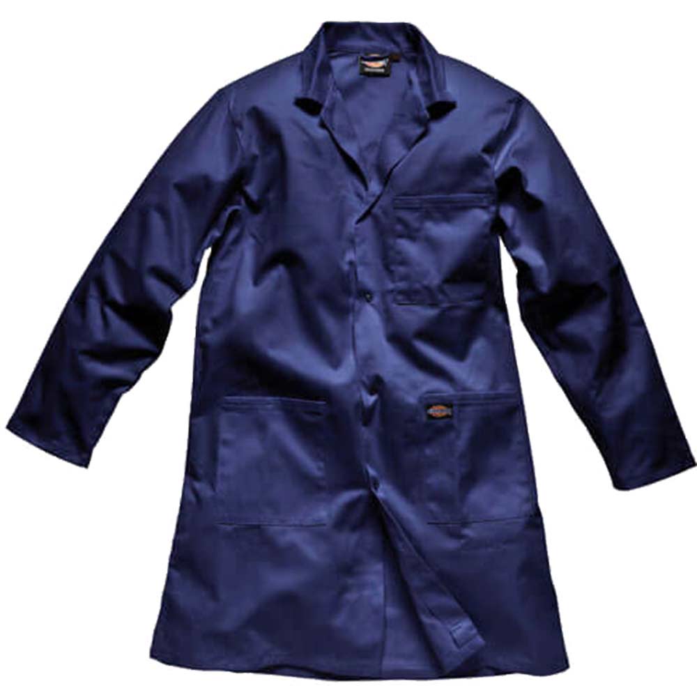 Image of Dickies Unisex Stud Front Redhawk Warehouse Coat Navy Blue Small