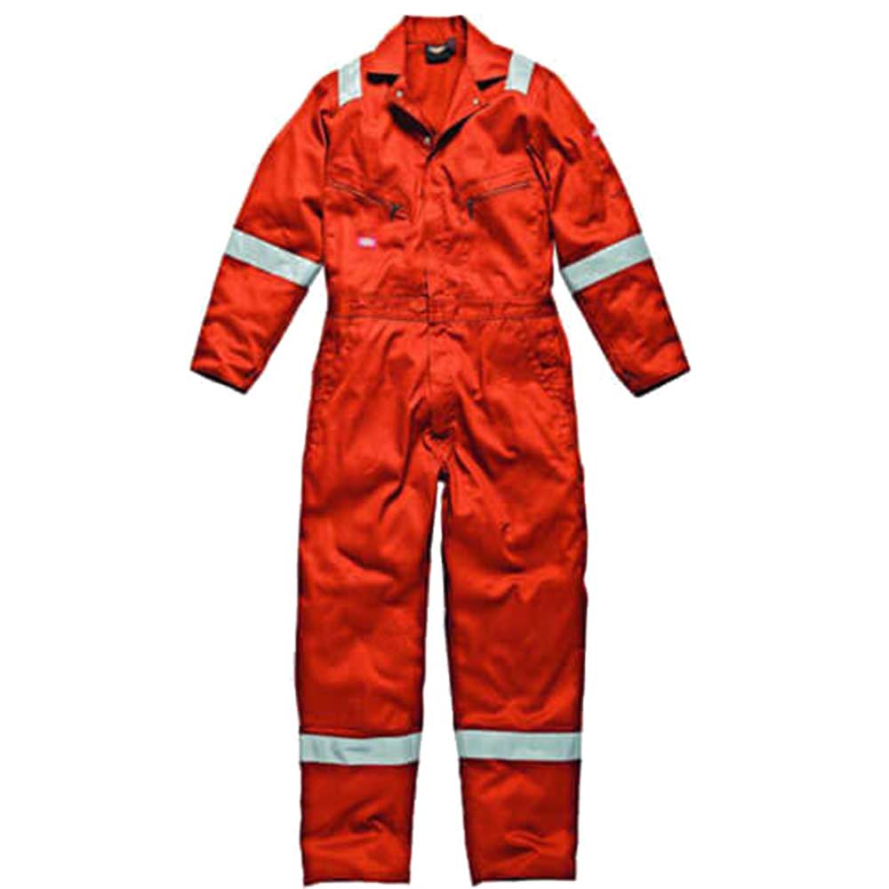 Dickies Mens Lightweight Cotton Overalls Orange Small