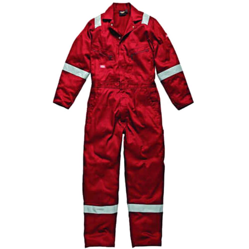 Image of Dickies Mens Lightweight Cotton Overalls Red Medium