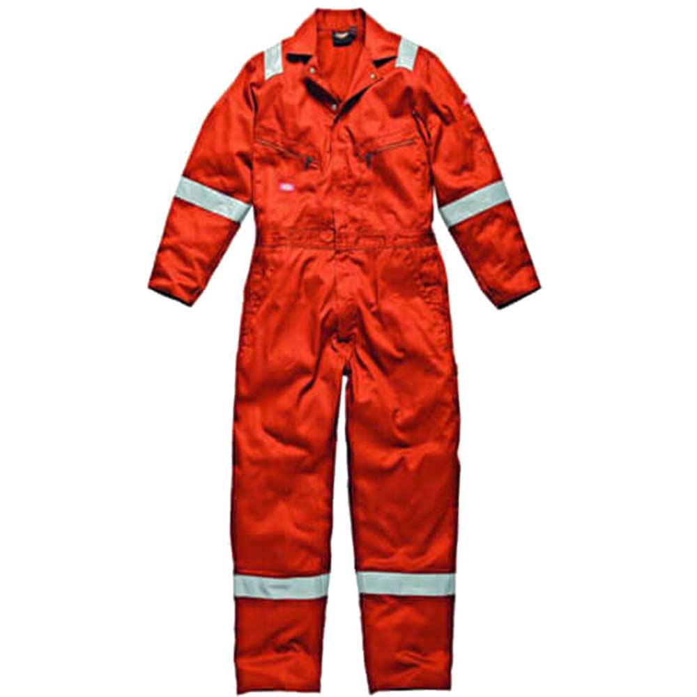 Dickies Mens Lightweight Cotton Overalls Orange Large