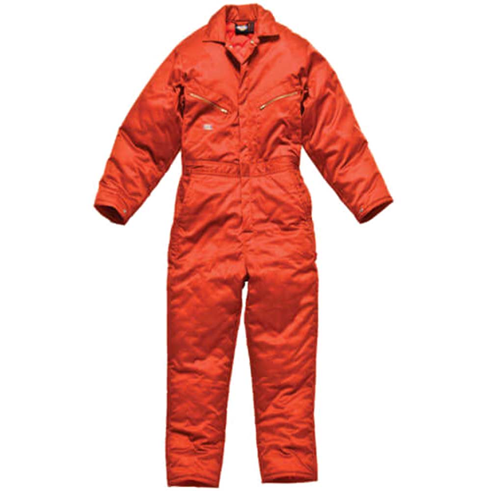 Dickies Mens Lined Overalls Orange 2XL & 32" Leg