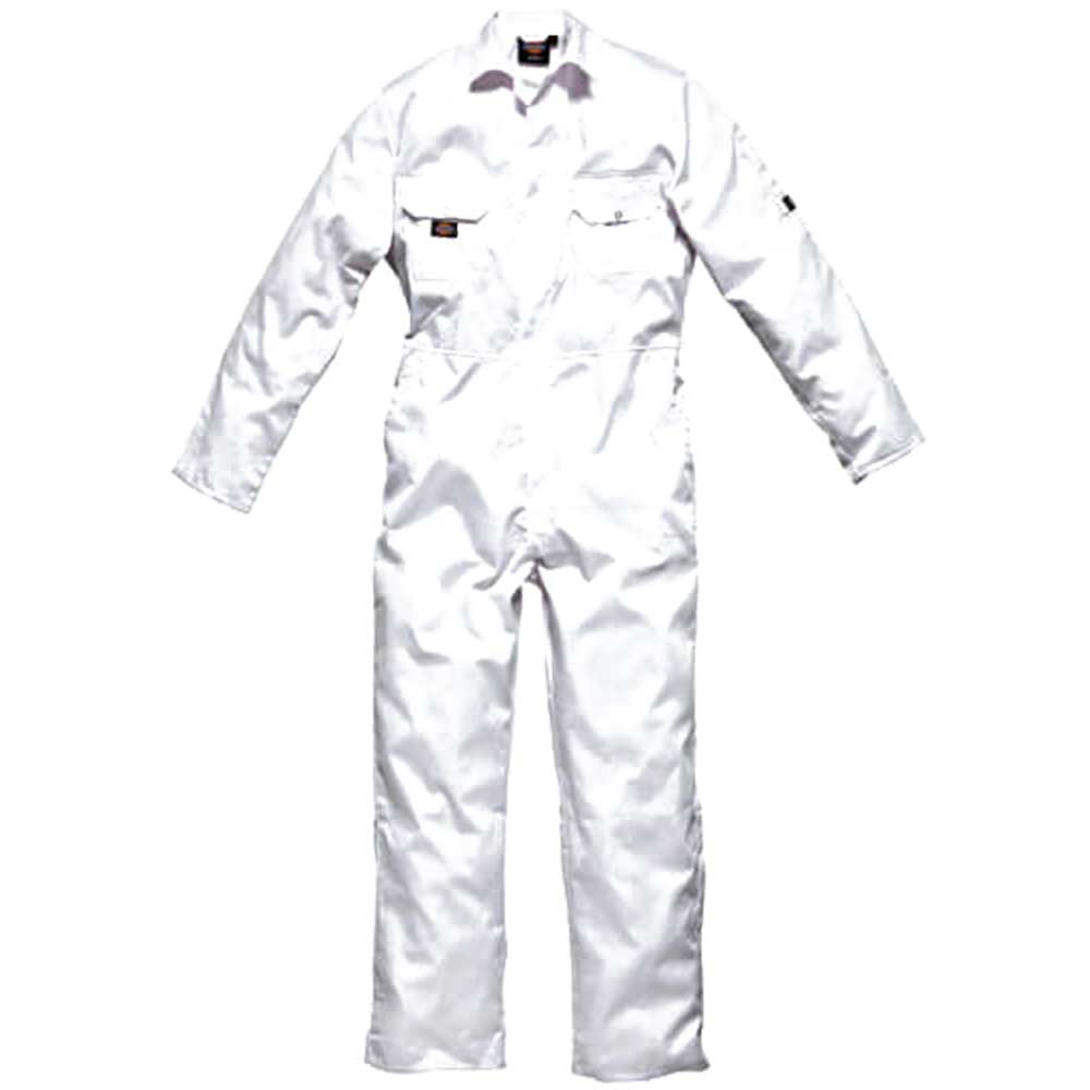 Dickies Mens Redhawk Economy Overalls White Large 30" Leg