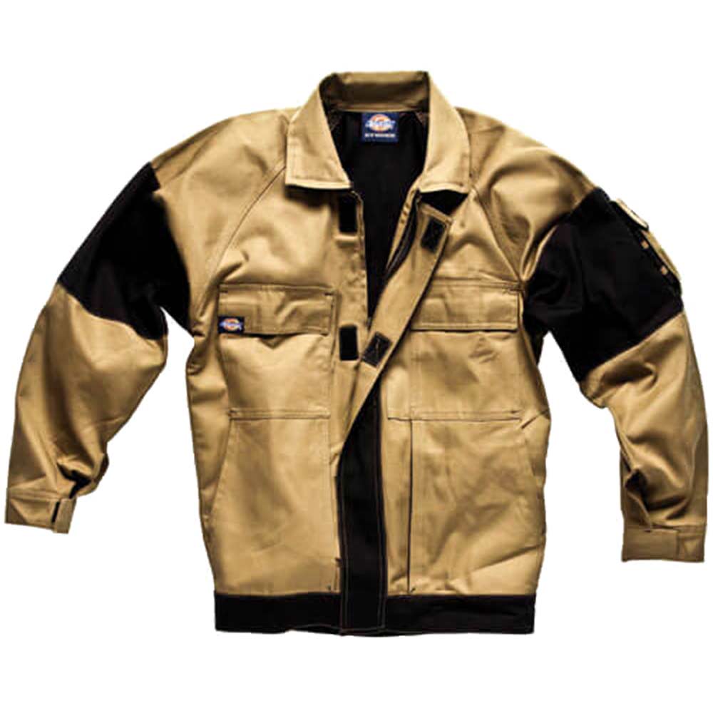 Image of Dickies Mens Grafter Duo Tone 290 Work Jacket Khaki / Black Small