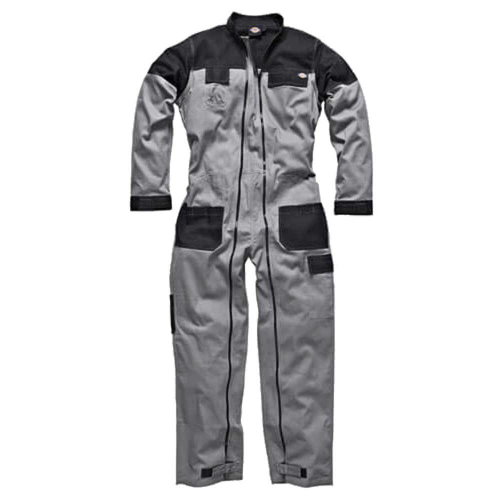 Dickies Mens Grafter Duo Tone 210 Overalls Grey / Black Small