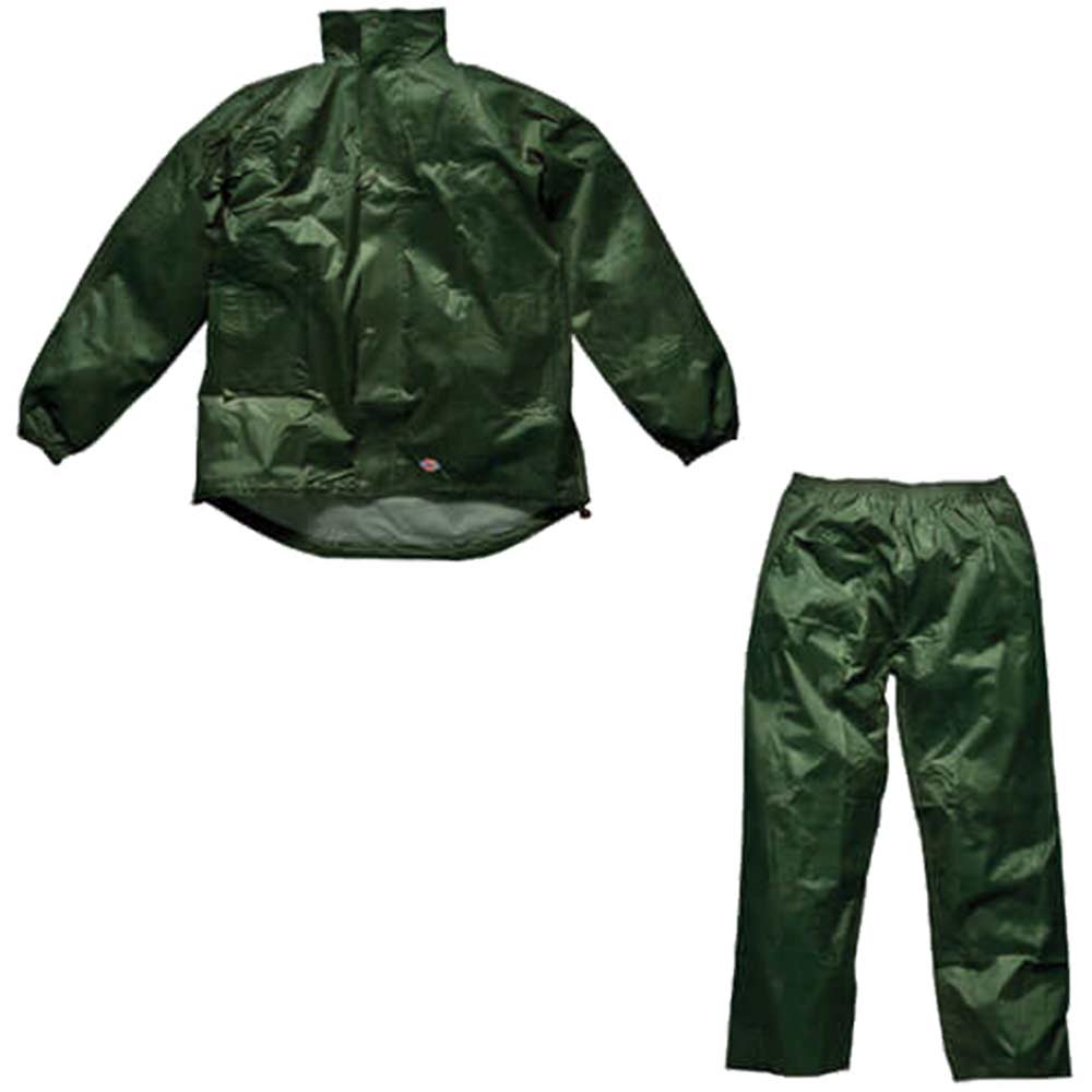 Dickies Mens Vermont Waterproof Suit Dark Green 2XL