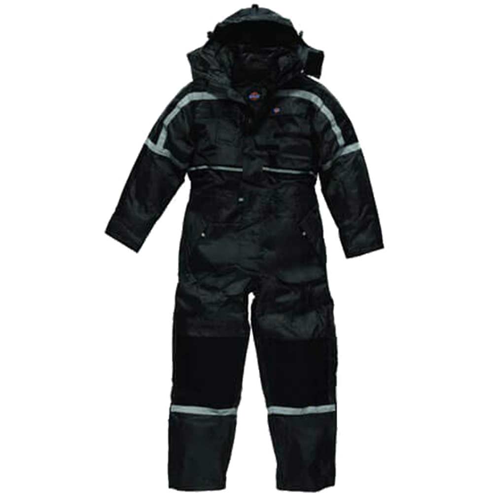 Dickies Mens Waterproof Padded Overalls Black Large