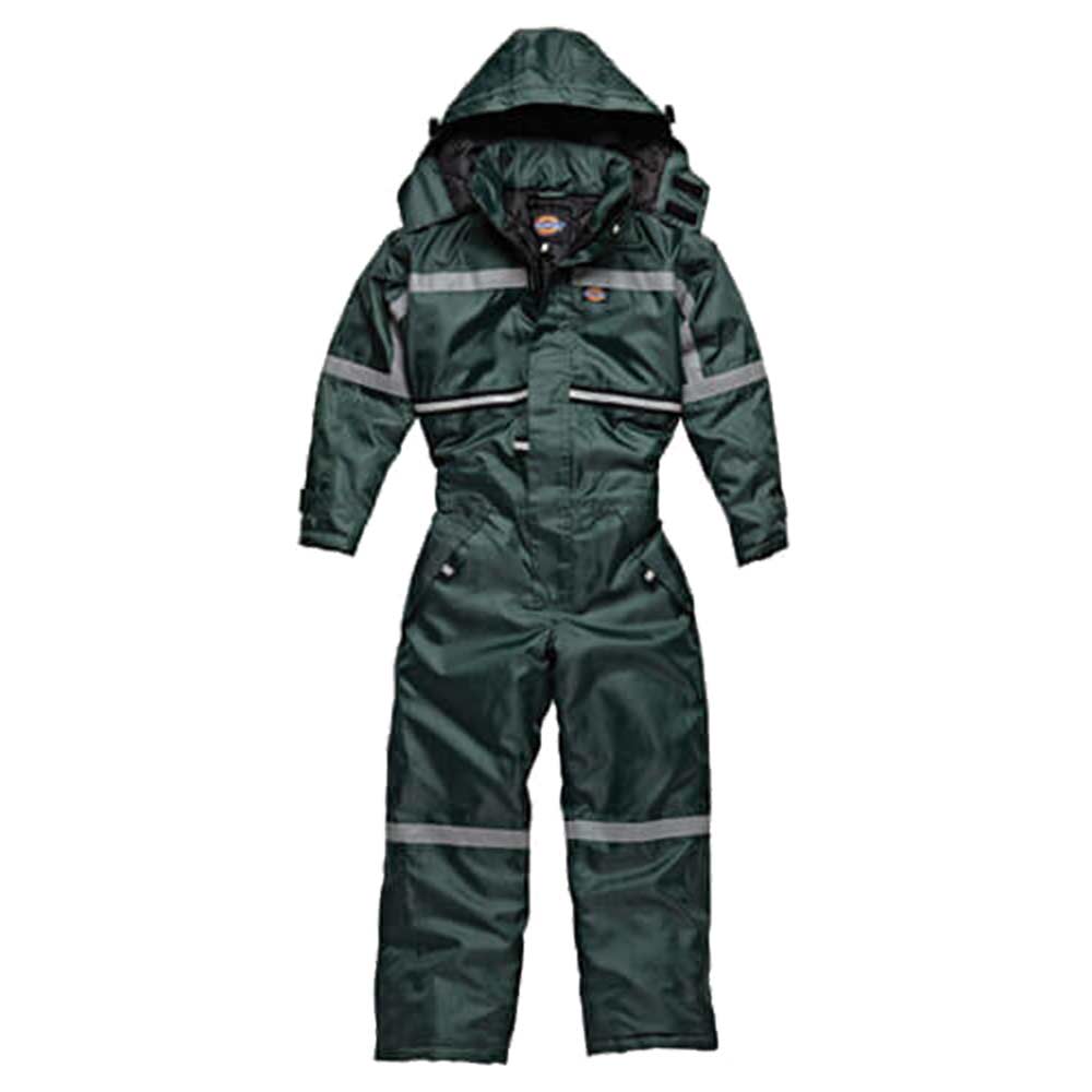 Dickies Childrens Waterproof Mission Padded Overalls Green Ages 7-8