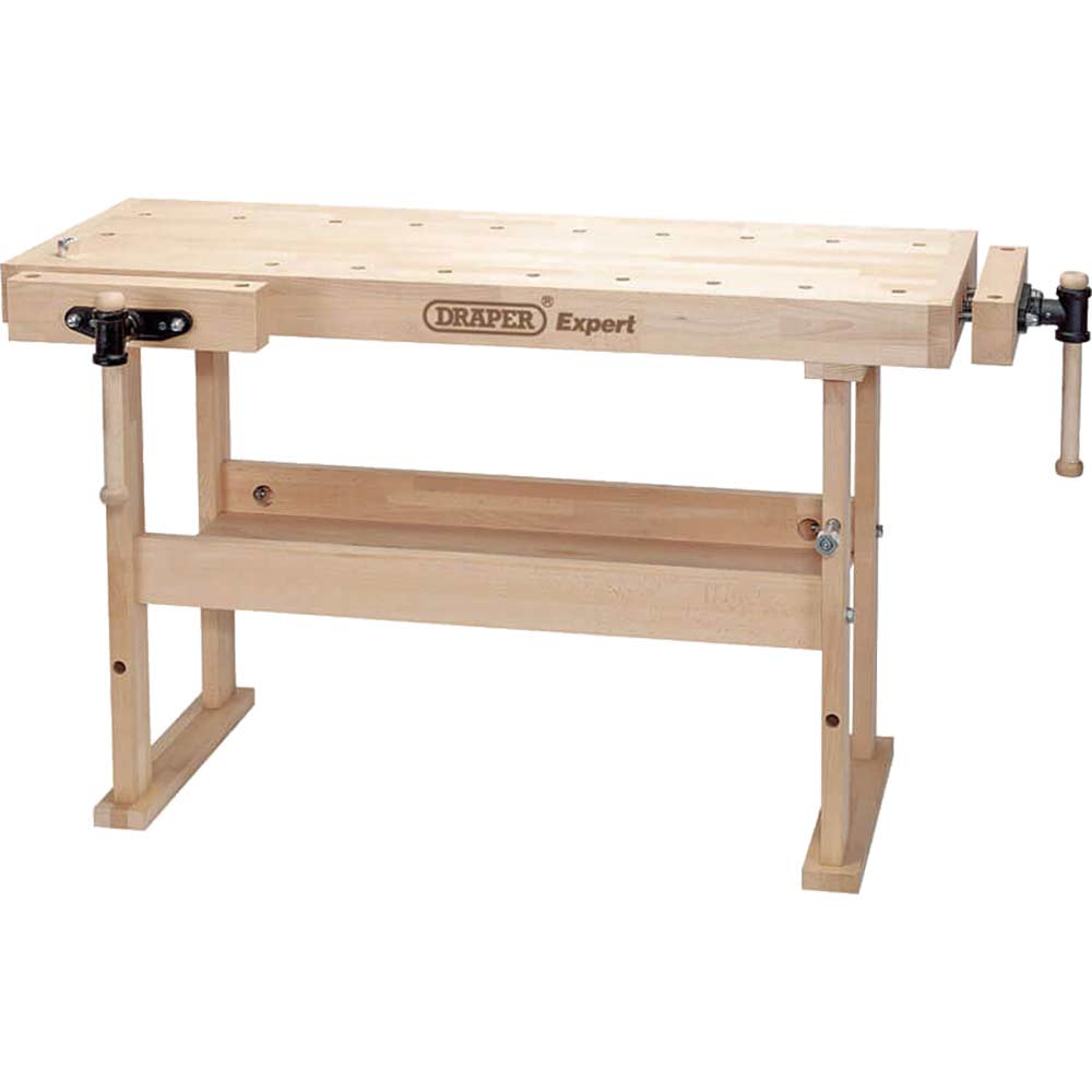 Draper Professional Beech Wooden Work Bench 1500mm with 2 Vices