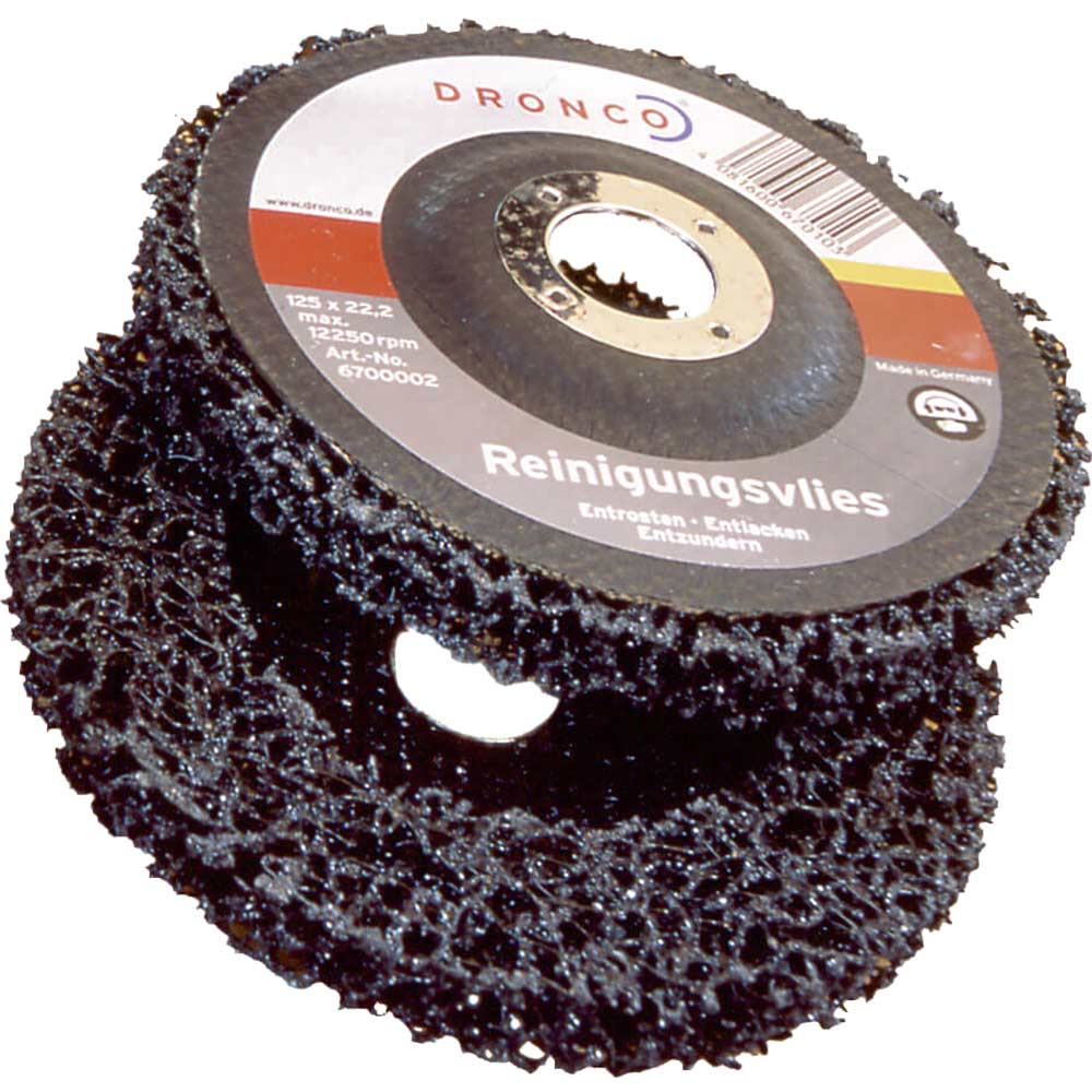 Image of Dronco 115mm x 22mm Bore Angle Grinder Cleaning Fleece Disc Coarse for Various Materials