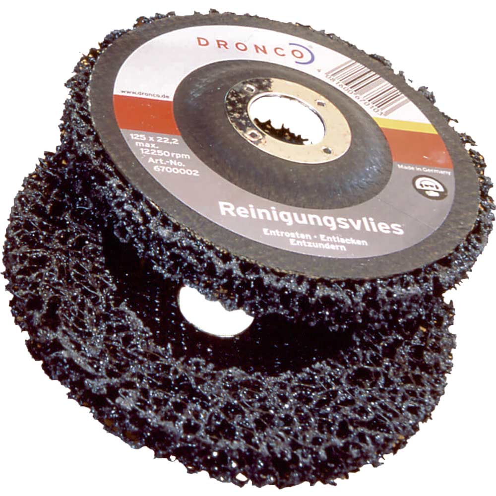 Dronco 115mm x 22mm Bore Angle Grinder Cleaning Fleece Disc Coarse for Various Materials