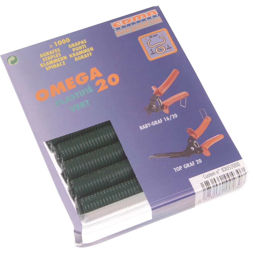 Edma Green Coat Steel Hog Ring Omega 20 Pack of 1000