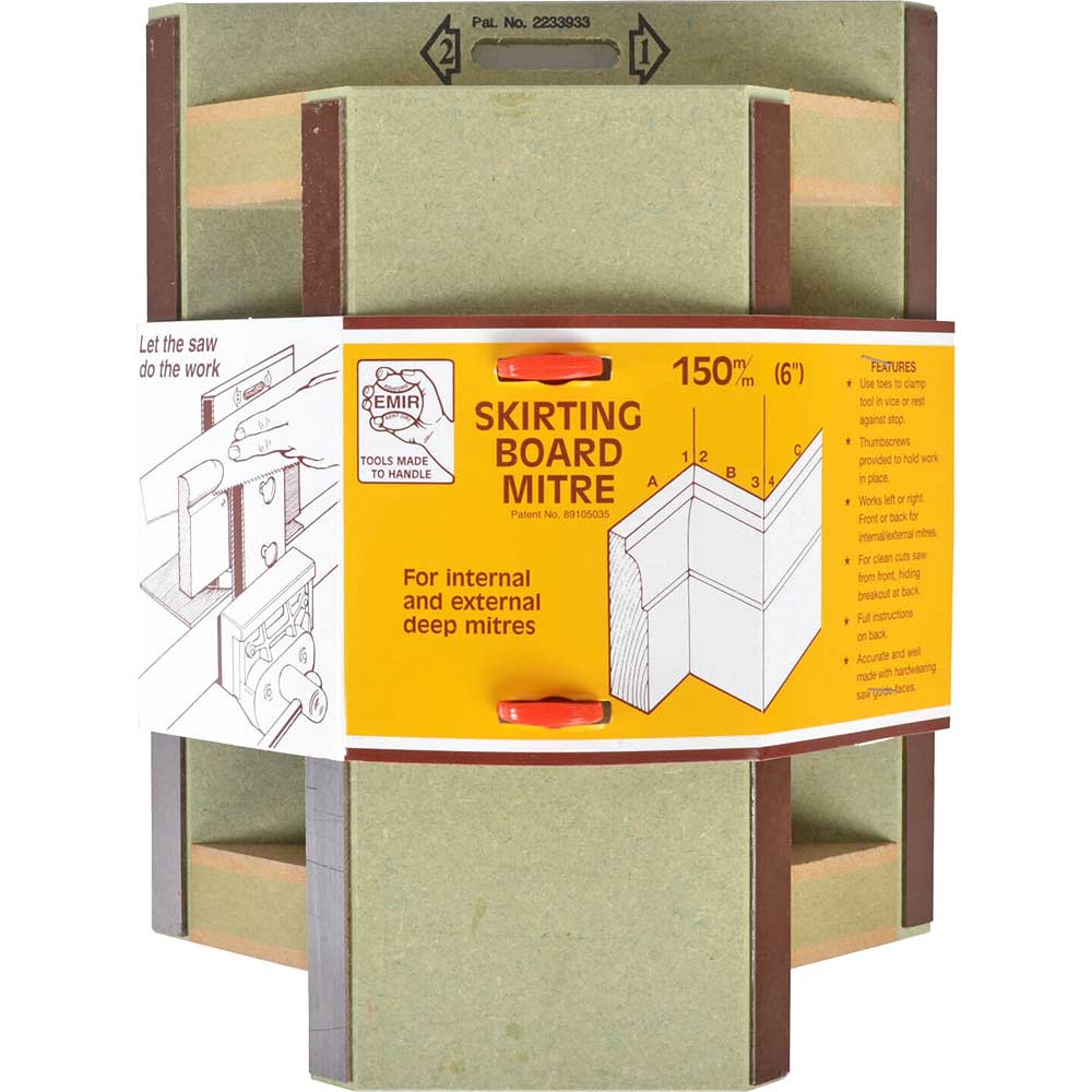 Image of Emir 28 Skirting Board Mitre 150mm 6&quot;