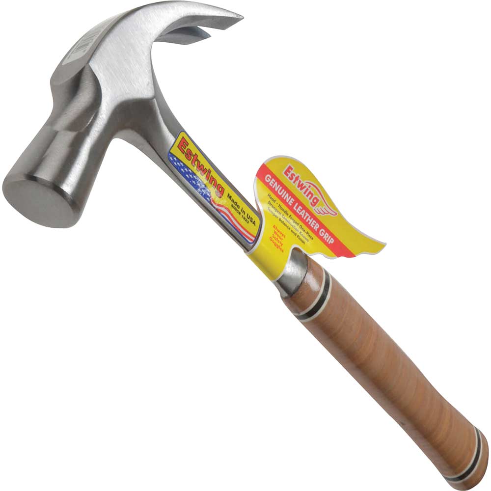Estwing 24oz Curved Claw Hammer with Leather Grip