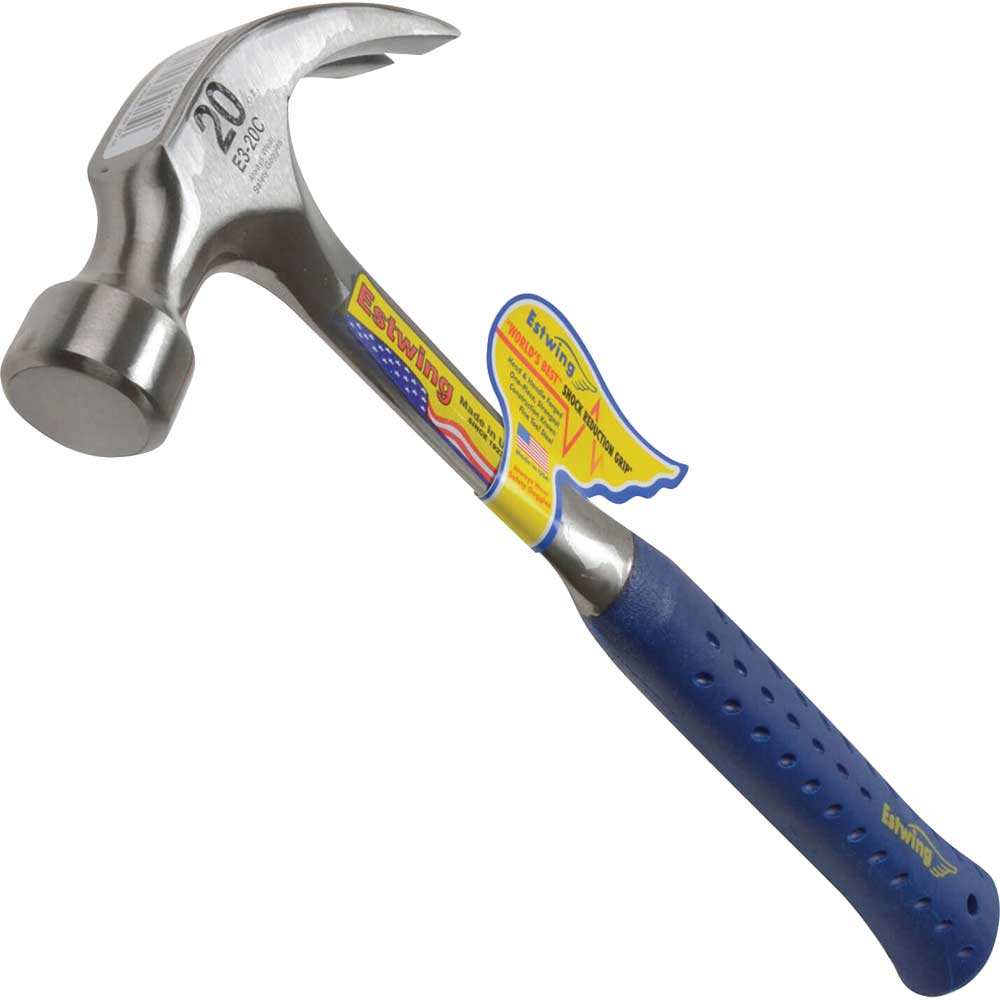 Estwing 20oz Curved Claw Hammer with Vinyl Grip
