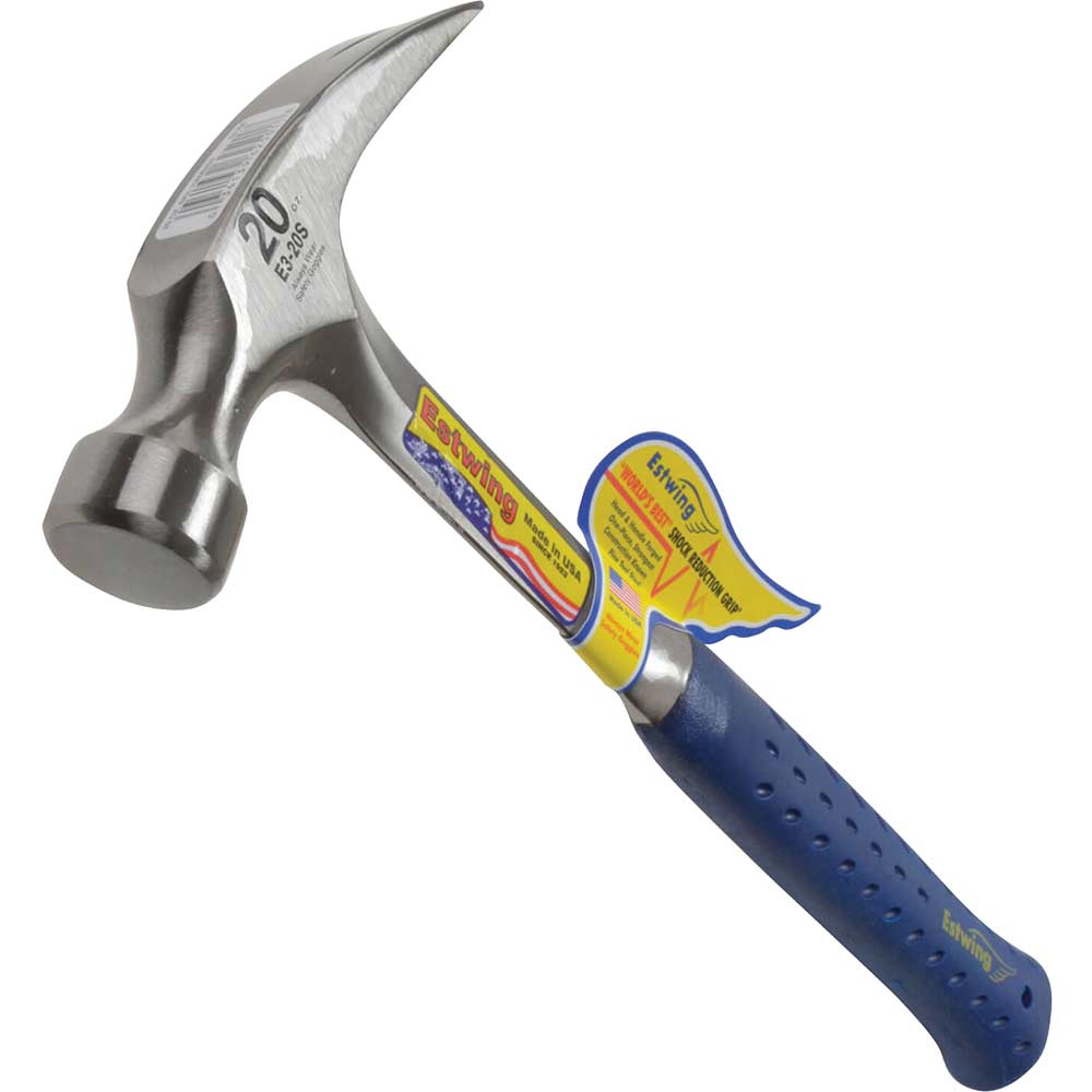 Estwing 20oz Straight Claw Hammer with Vinyl Grip