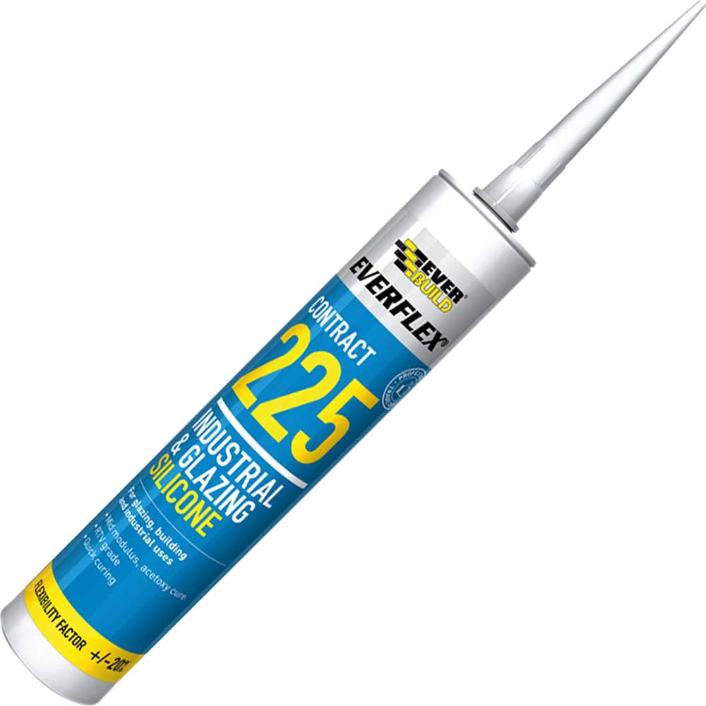 Everbuild Industrial & Glazing Silicone White 310ml