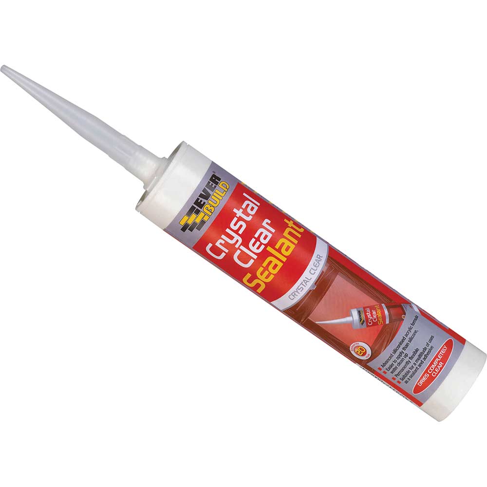 Everbuild Crystal Clear Silicone Sealant Clear 310ml