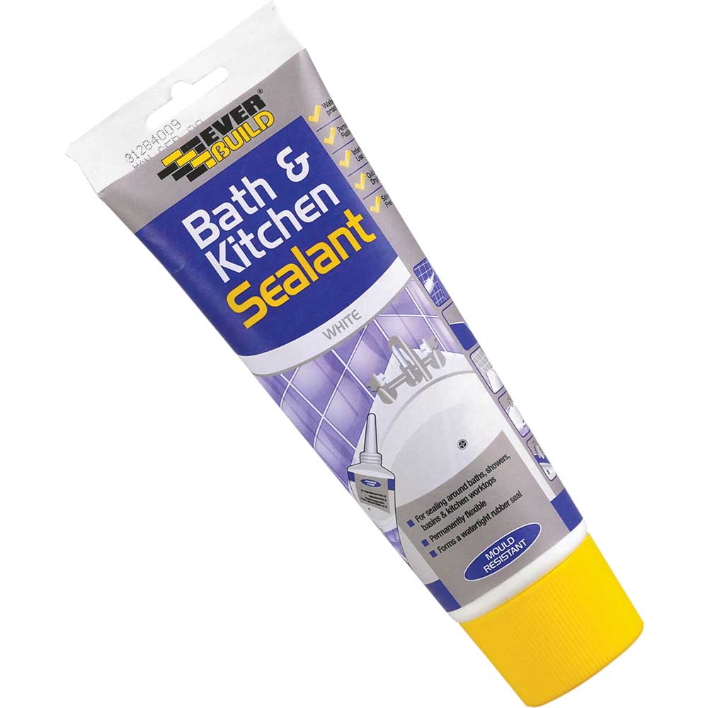 Image of Everbuild Easi-sq Bath & Kitchen Seal White 200ml