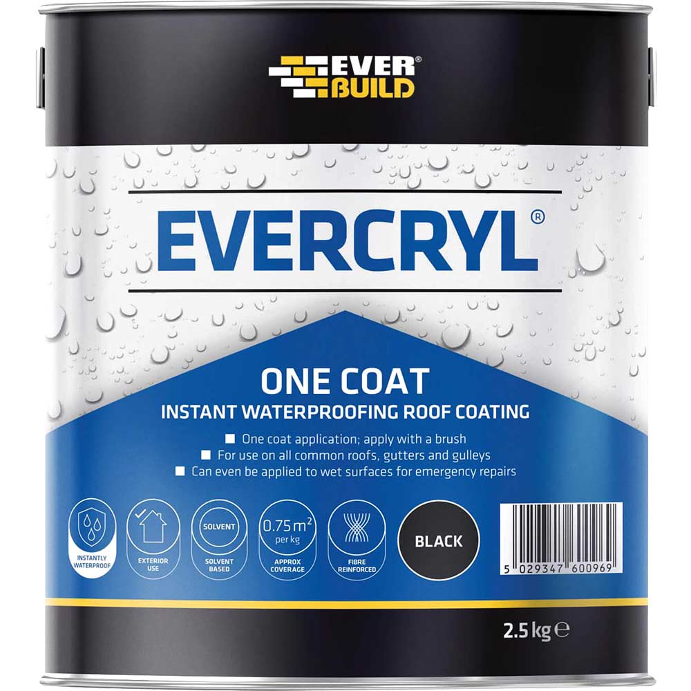 Everbuild Evercryl One Coat Black 2.5kg