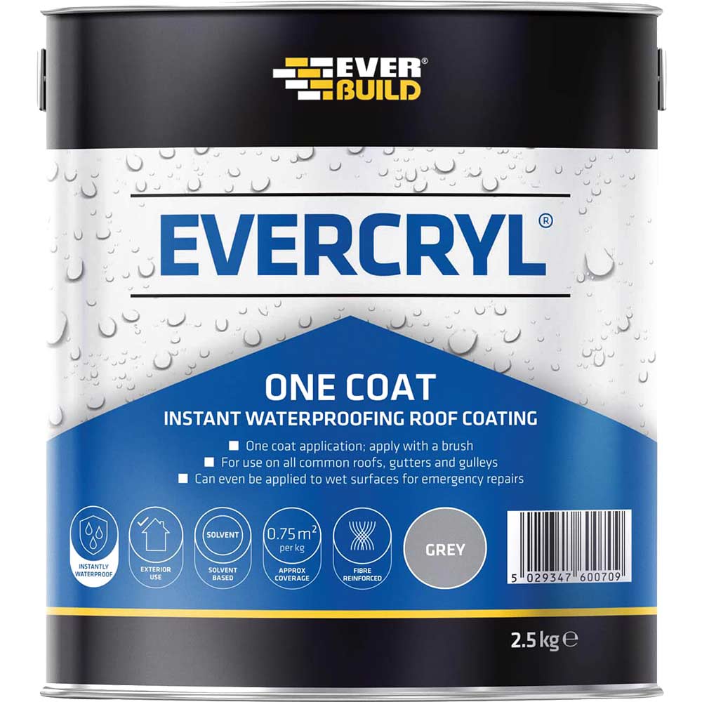 Everbuild Evercryl One Coat Grey 2.5kg