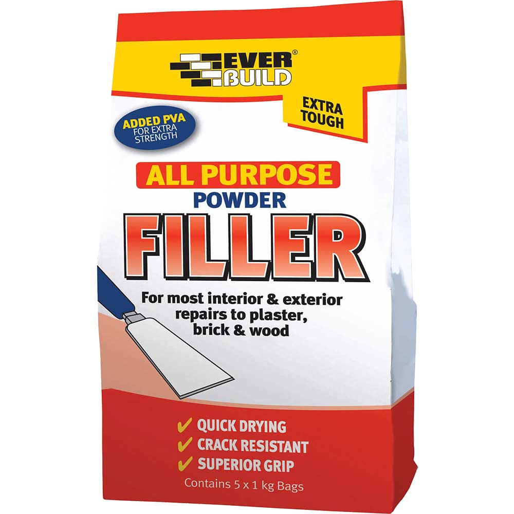 Image of Everbuild All Purpose Crack Resisitant Powder Filler 5kg