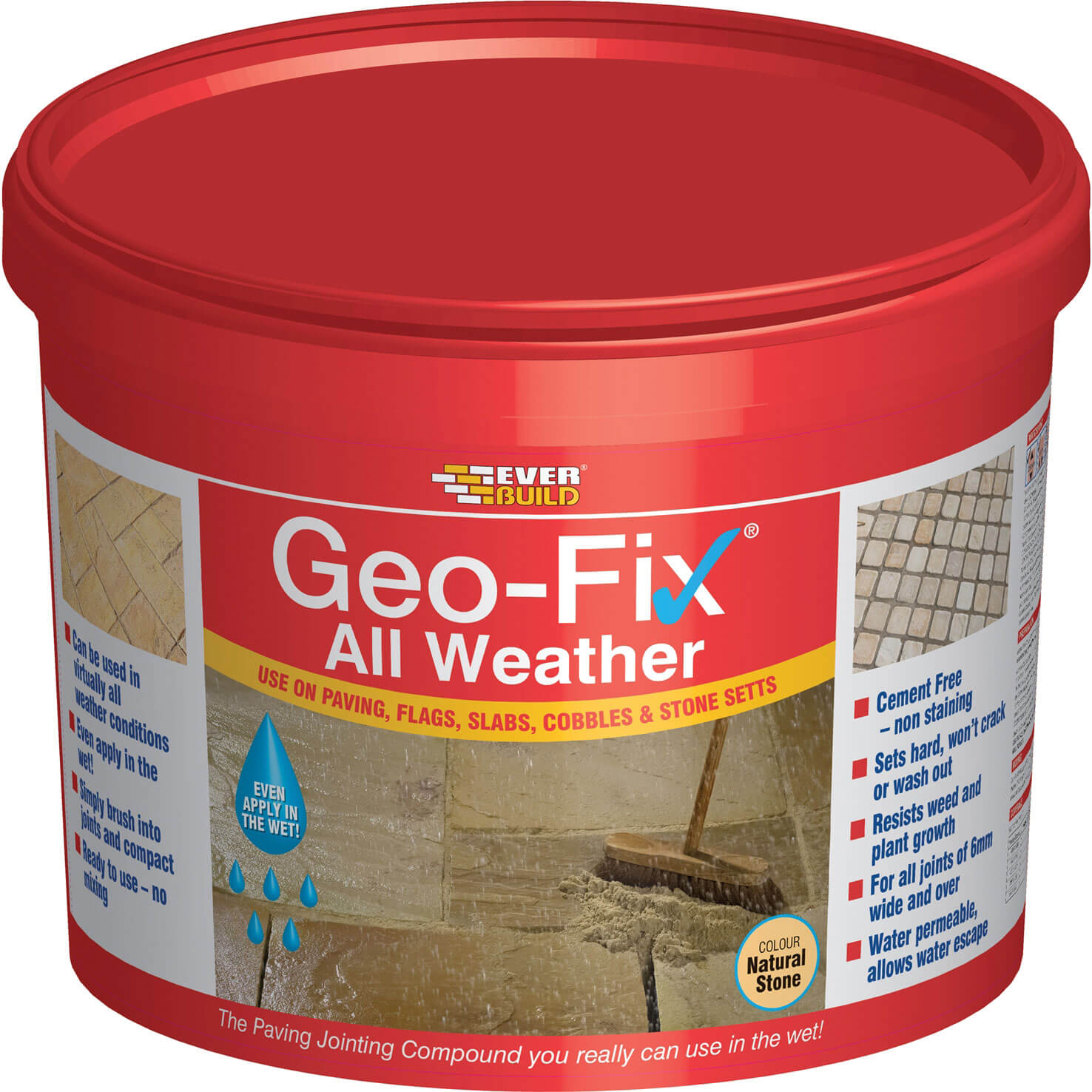 Everbuild Geo-Fix All Weather Jointing Compound for Patio Stones Stone 14kg