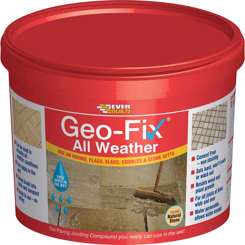 Image of Everbuild Geo-Fix All Weather Jointing Compound for Patio Stones Stone 14kg