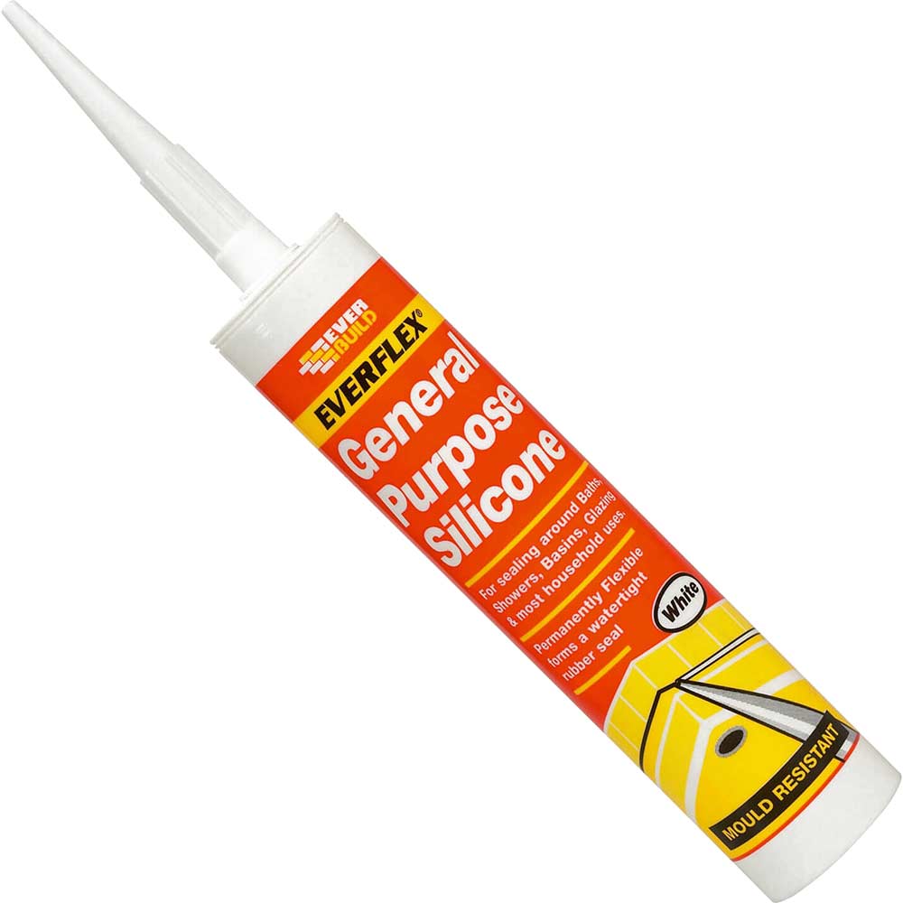 Image of Everbuild General Purpose Silicone White 310ml
