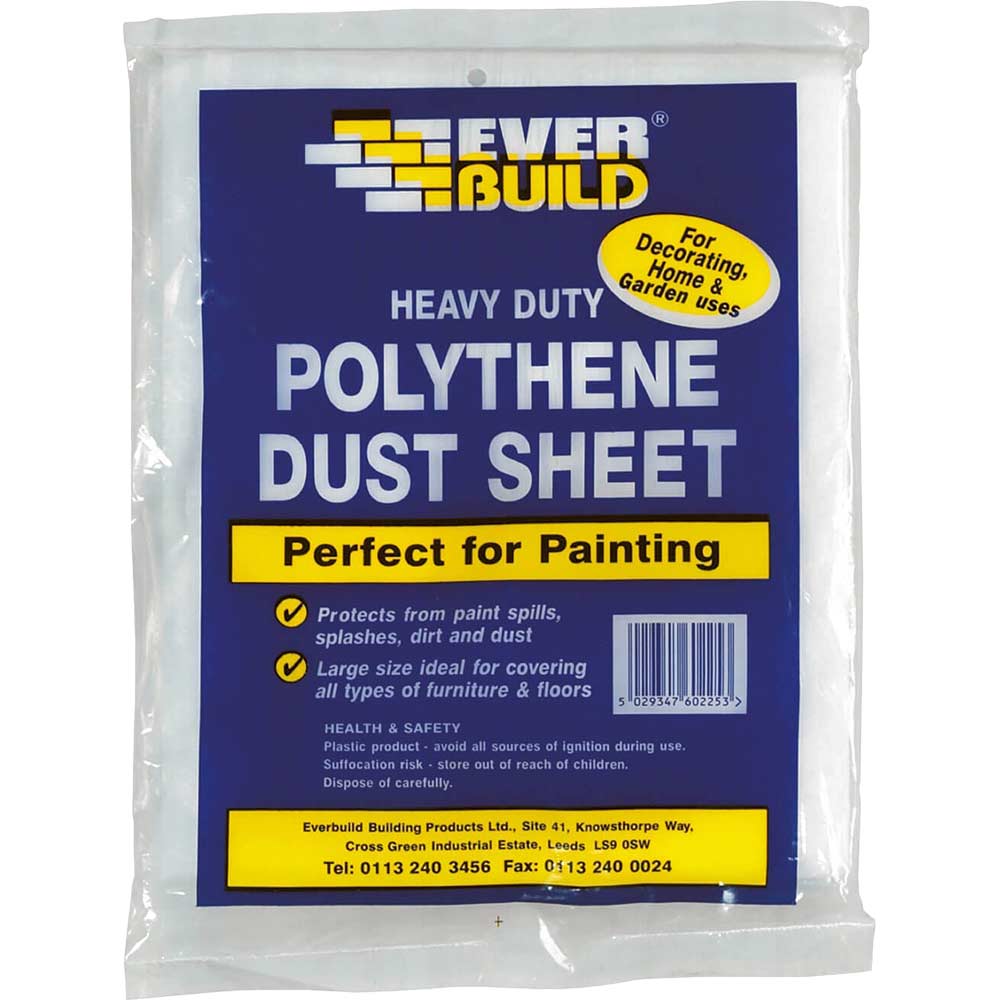 Image of Everbuild Polythene Dust Sheet 12 x 9 Feet