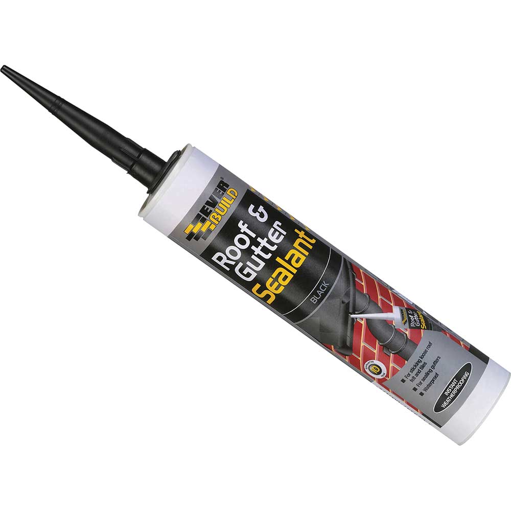 Everbuild Roof & Gutter Sealant Black 310ml