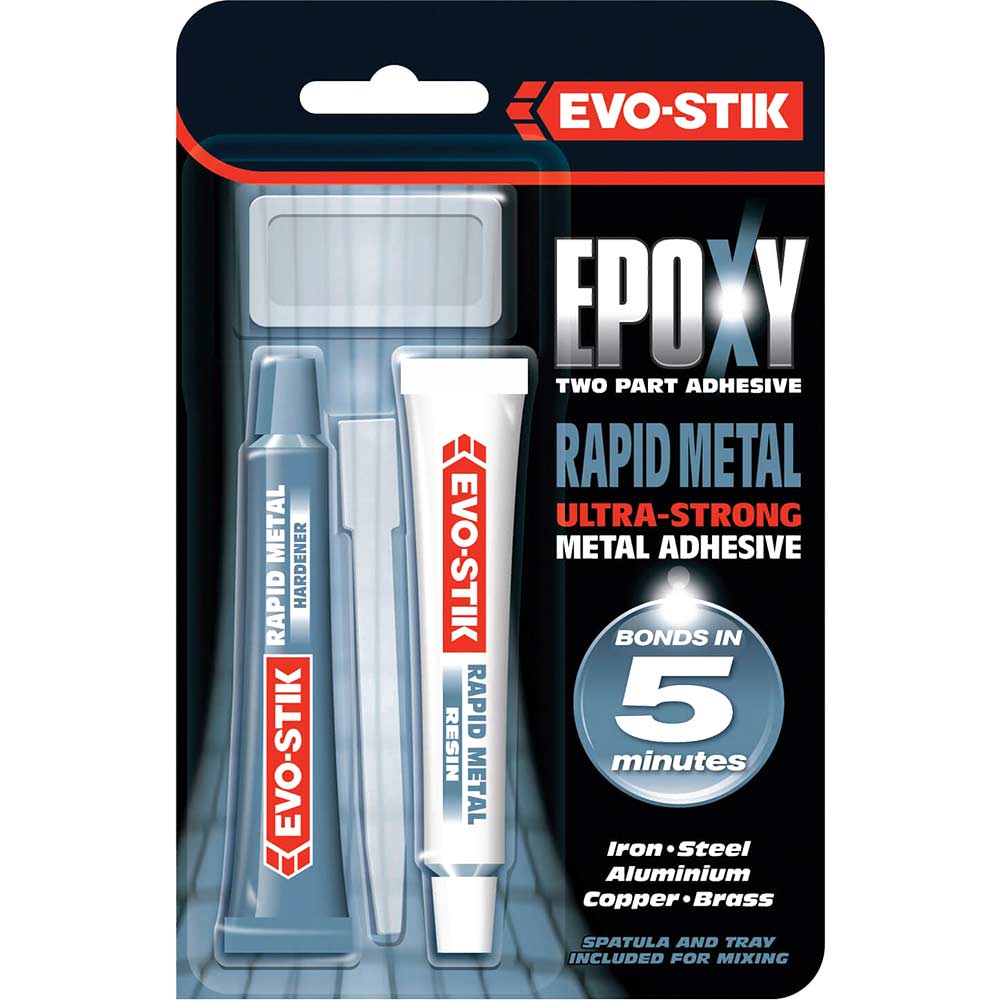 Image of EvoStick Epoxy Rapid Adhesive for Metal 30ml 5 Minutes Set Pack of 2
