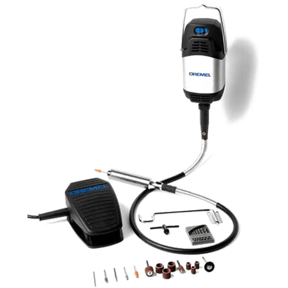 Dremel 9100 Fortiflex Heavy Duty Flexshaft & Hanging Motor + 21 Accessories 240v