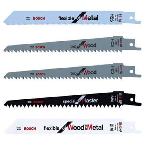 Bosch Mixed Recipro Saw Blades Pack of 5 for KEO & Other Garden Recipro Saws