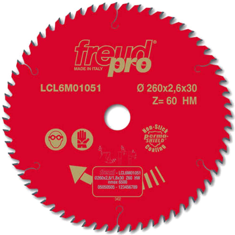 Image of Freud LCL6M Trim Circular Saw Blade 165mm 24 Teeth 20mm Bore